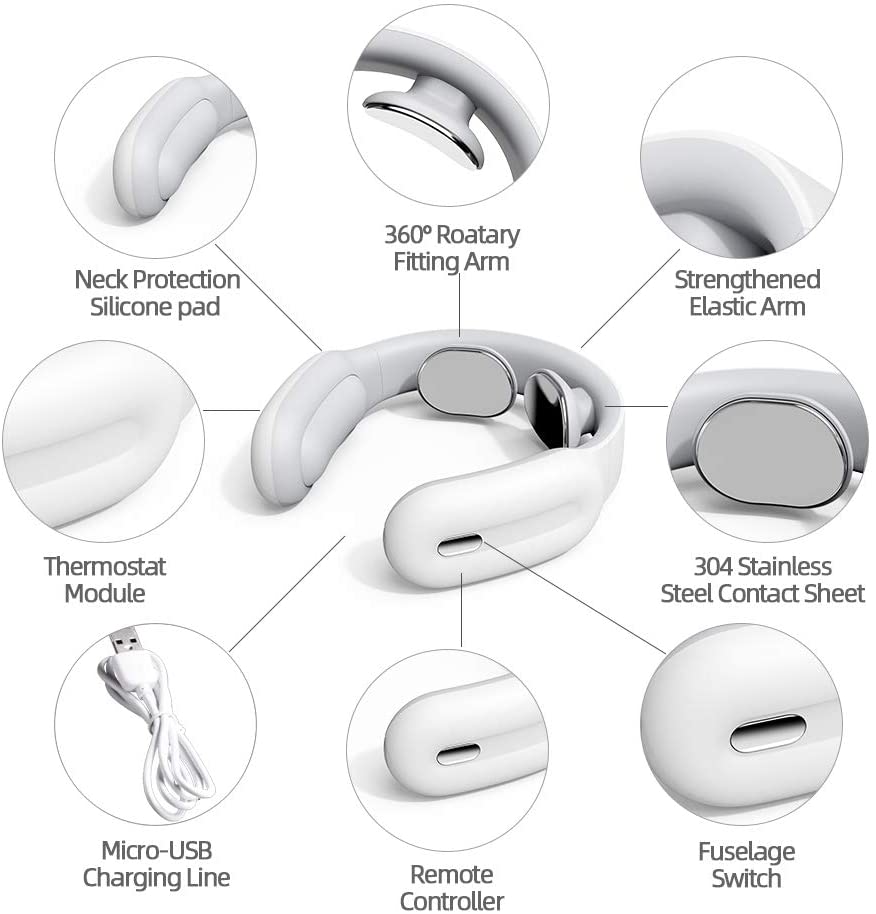 Electric Neck Massager, Electric Pulse Back And Neck Massager
