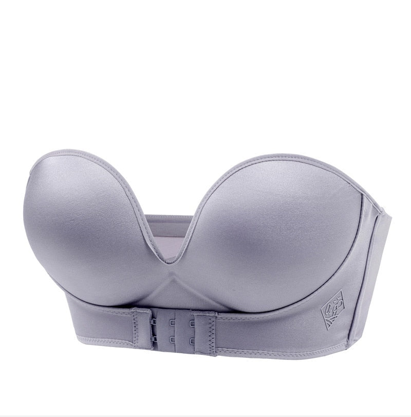 Strapless Front Buckle Lift Bra, Strapless Bra That Stays Up