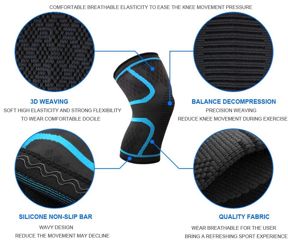 MyoFlow™ Non-Slip Knee Compression Sleeve-1 Pair (2 Sleeves)-Elbow & Knee Pads-InspiredBeing