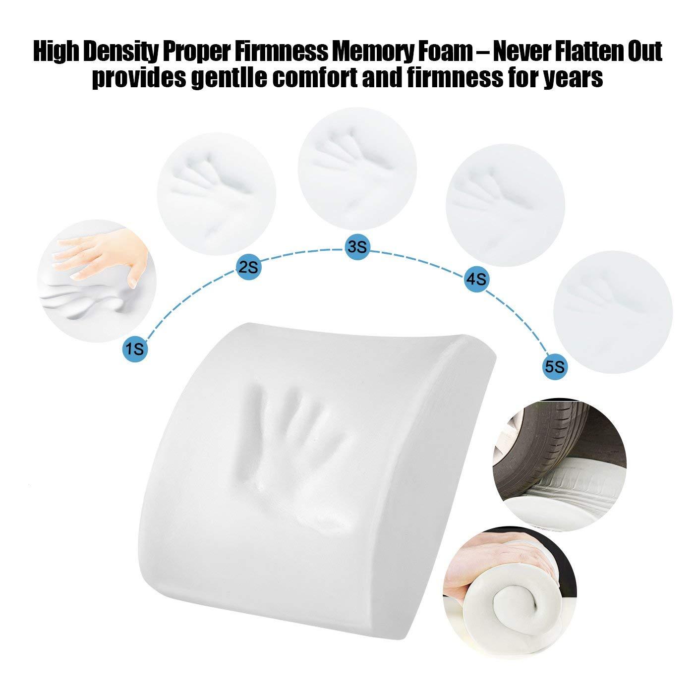 BodyWellness™ Memory Foam Lumbar Pillow-Seat Supports-InspiredBeing