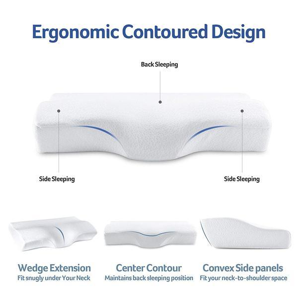 SleepWellness™ Contoured Cervical Orthopedic Pillow-InspiredBeing