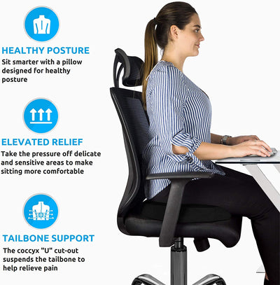 Donut Pillow | Relief for Hemorrhoids, Coccyx, Ulcer, and Tailbone Pain