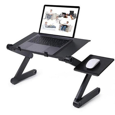Adjustable Ergonomic Portable Aluminum Laptop Desk (Mouse Pad Included)