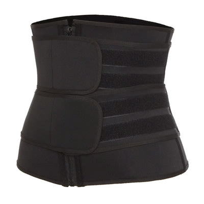 Premium Waist Trainer with Double Compression Straps & Supportive Zipper