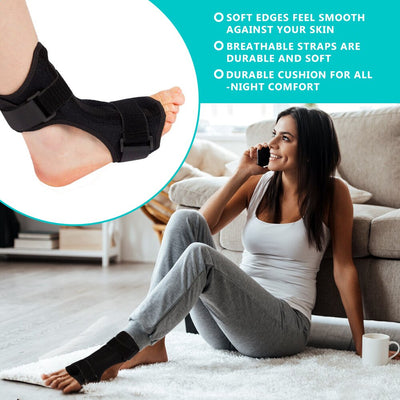 Plantar Fasciitis Dorsal Night Splint - AFO Orthotic Drop Foot Brace For Heel Pain Relief