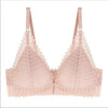 Breathy Front Buckle Lace Bra, Anti Sagging Front Cross Buckle Wireless Bra