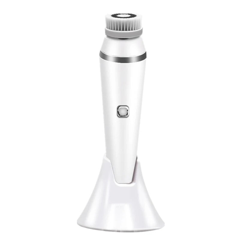 Facial Cleansing Brush With Changable Heads & Stand Waterproof