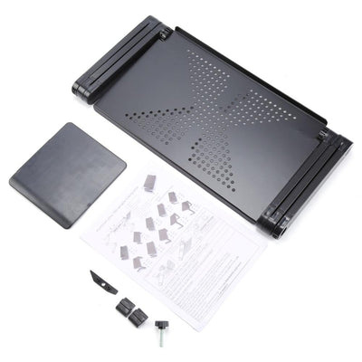 Adjustable Ergonomic Portable Aluminum Laptop Desk. (Mouse Pad Included)-Laptop Desks-InspiredBeing