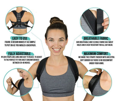PostureFix™ Posture Corrector (Adjustable For All Sizes)-Braces & Supports-InspiredBeing
